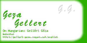 geza gellert business card