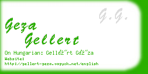 geza gellert business card